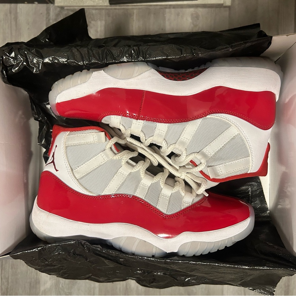 Jordan Red and White Sneakers